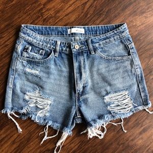Medium Wash Denim Kancan Shorts